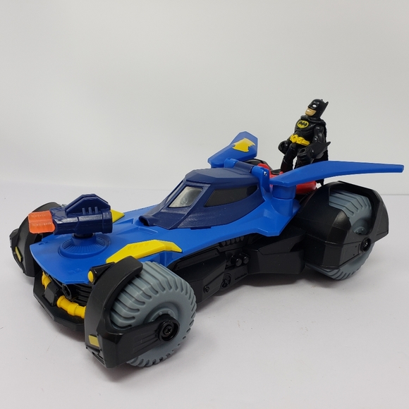 Imaginext Fisher Price DC Super Friends Legends of Batman Deluxe Batmobile Blue - Picture 7 of 16